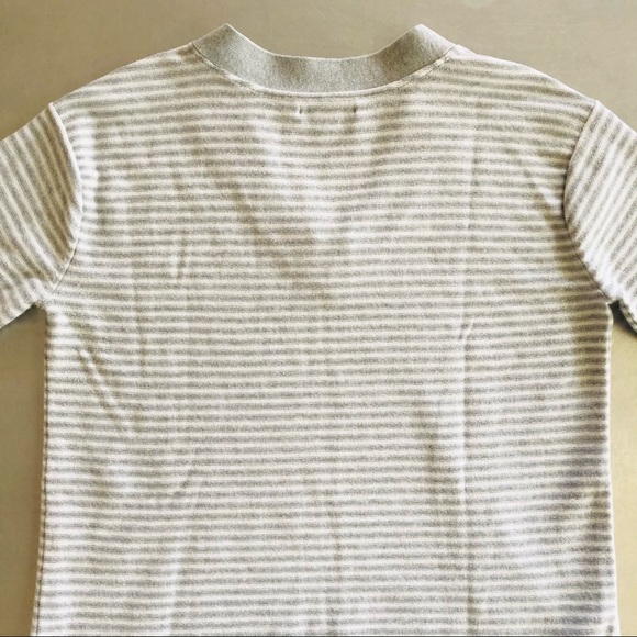 ⭐️Tommy Hilfiger⭐️V-neck Cotton White Grey Stripes Sweater Top Size Small Petite - Picture 6 of 8